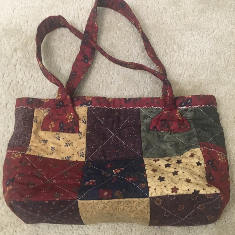 Handmade Patchwork Shoulder Bag Cottagecore Fairycore Boho Quilted